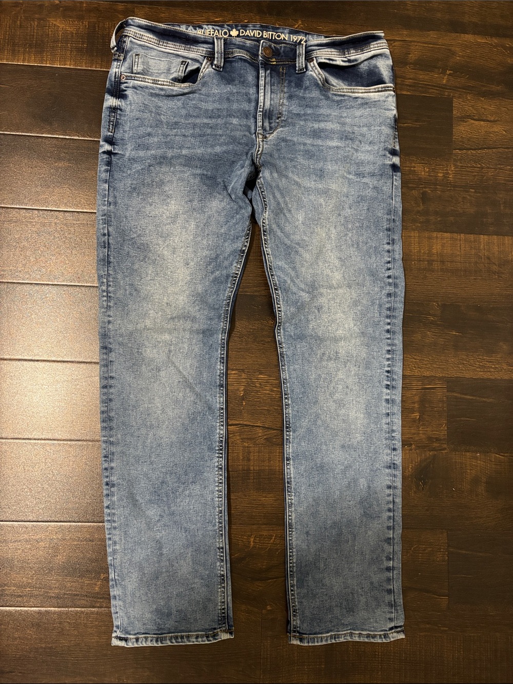 Buffalo David Bitton Light Blue Slim Straight Jeans